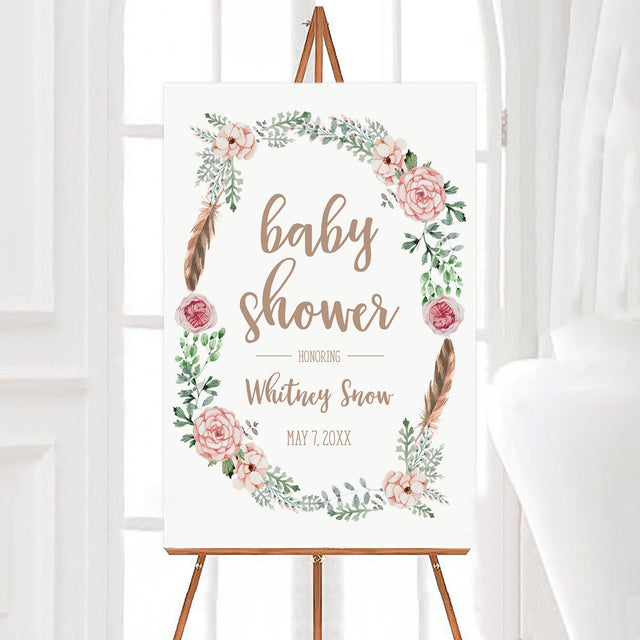 Bohemian Wreath Sign - goprintplus