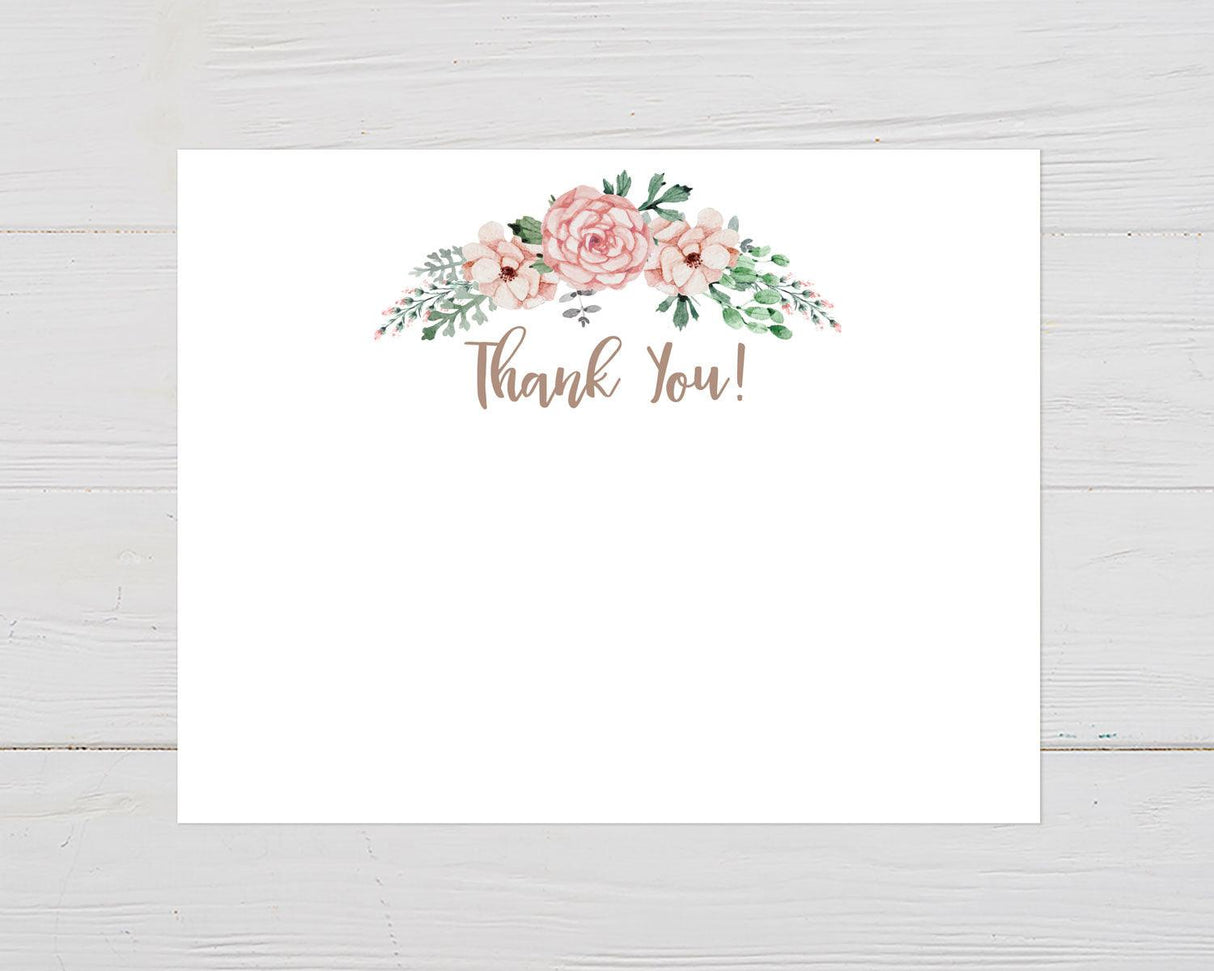 Bohemian Wreath Thank You Card - goprintplus