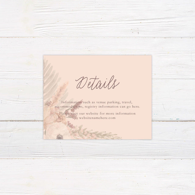 Boho Rose Details Cards - goprintplus