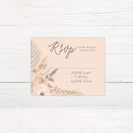 Boho Rose Invitations - goprintplus