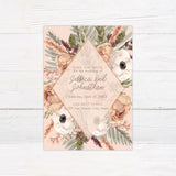 Boho Rose Invitations - goprintplus