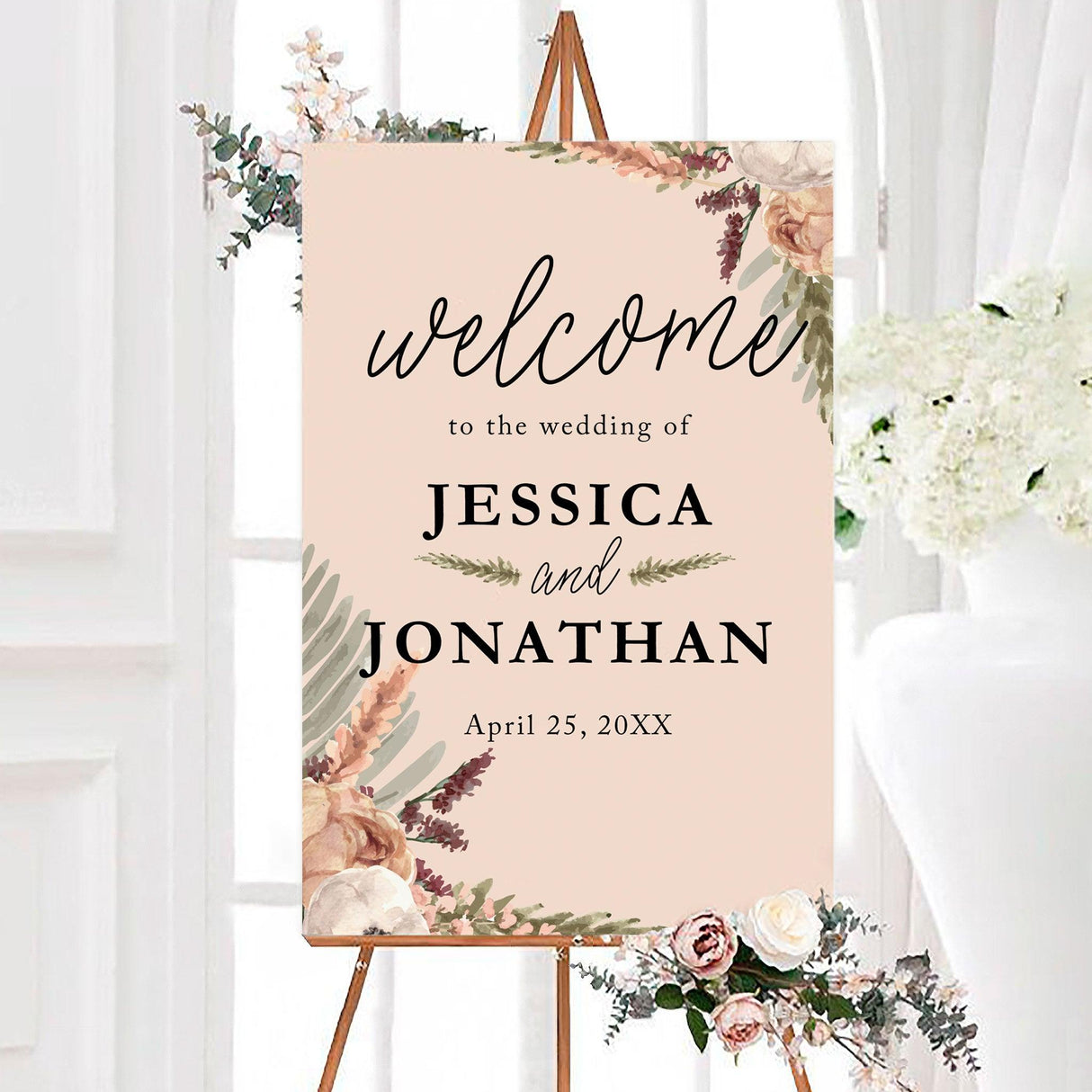 Boho Rose Invitations - goprintplus