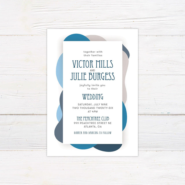 Bold Abstract Invitations - goprintplus