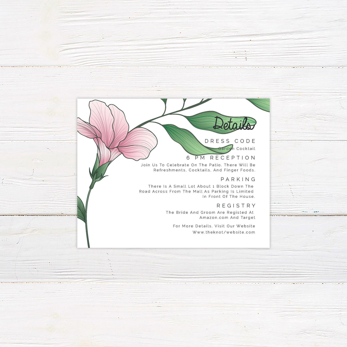 Bold Blossom Details Cards - goprintplus