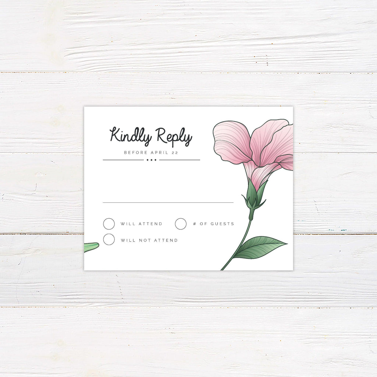 Bold Blossom RSVP - goprintplus