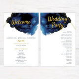 Bold Blue Watercolor Invitations - goprintplus