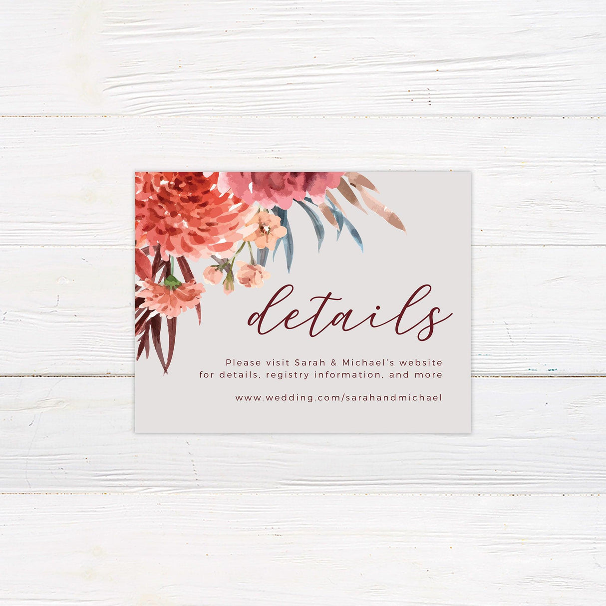 Bold Floral Bloom Invitation - goprintplus