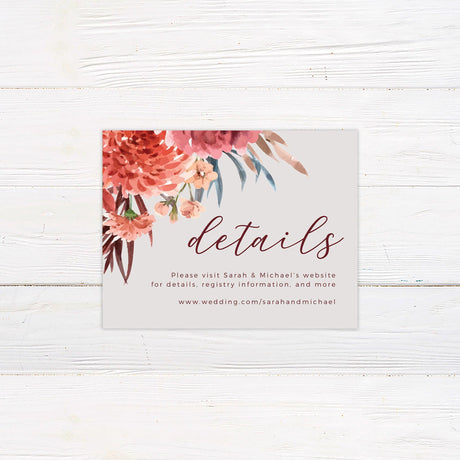 Bold Floral Bloom Details Cards - goprintplus