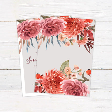 Bold Floral Bloom Invitation - goprintplus