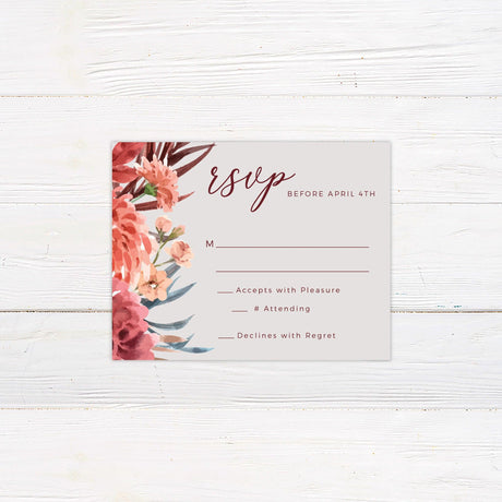 Bold Floral Bloom Invitation - goprintplus