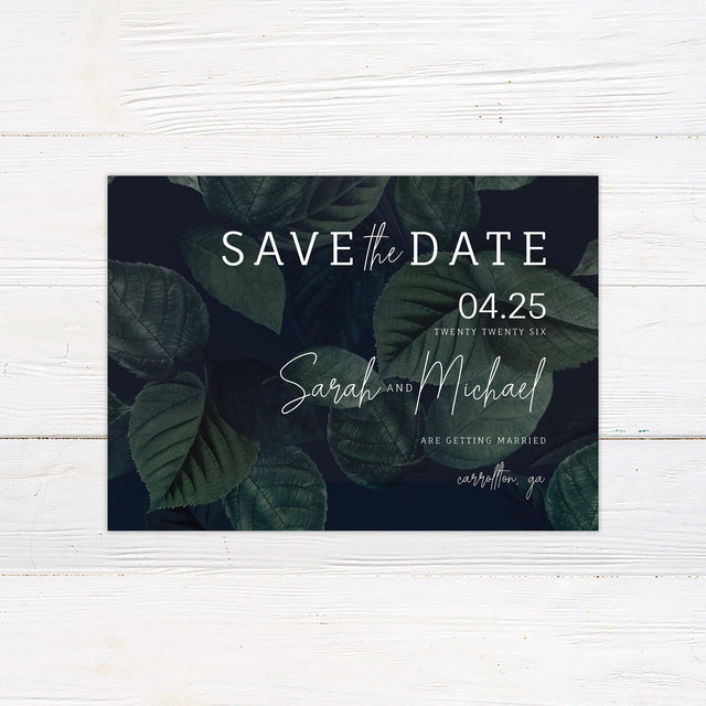 Bold Leaf Save The Date - goprintplus