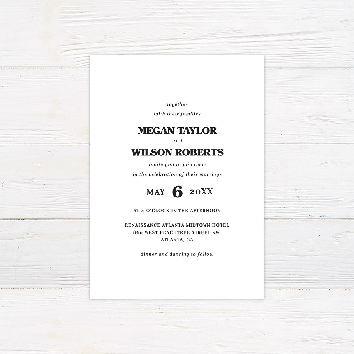 Bold Minimalist Invitations - goprintplus