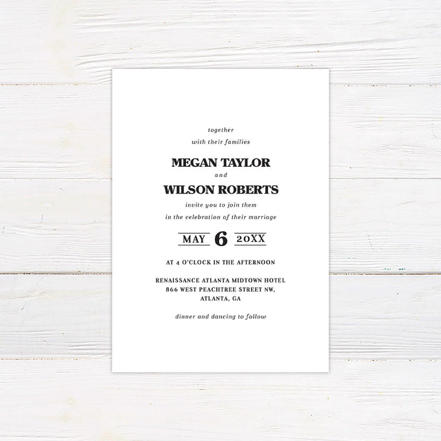 Bold Minimalist Invitations - goprintplus