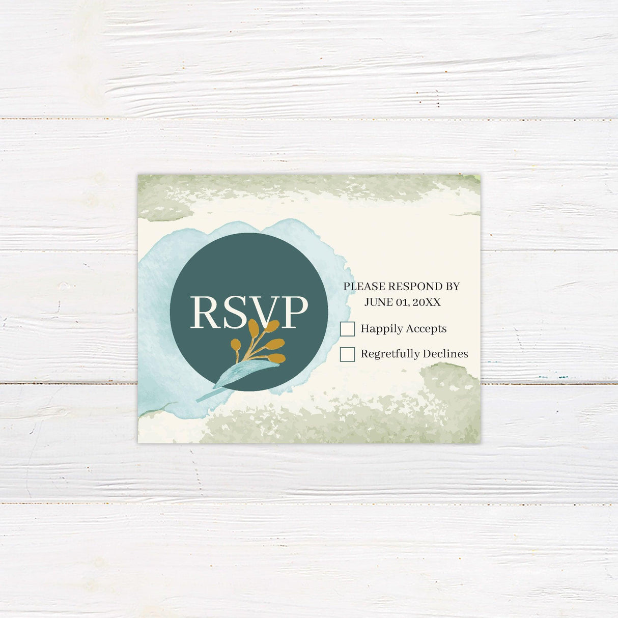 Bold Teal Abstract Invitations - goprintplus