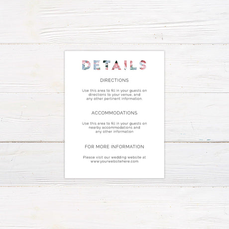 Bold Text Floral Details Cards - goprintplus