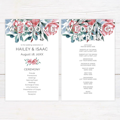 Bold Text Floral Invitations - goprintplus