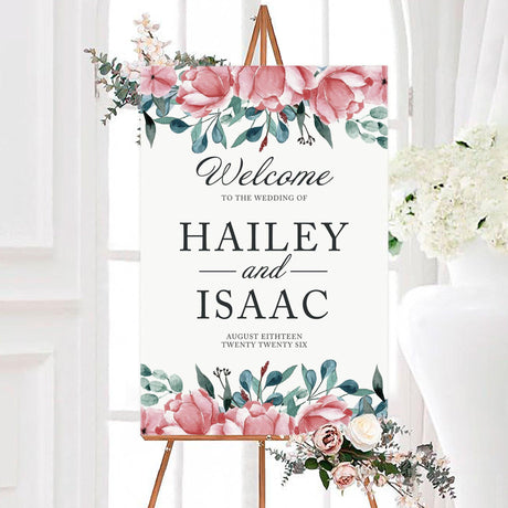 Bold Text Floral Invitations - goprintplus