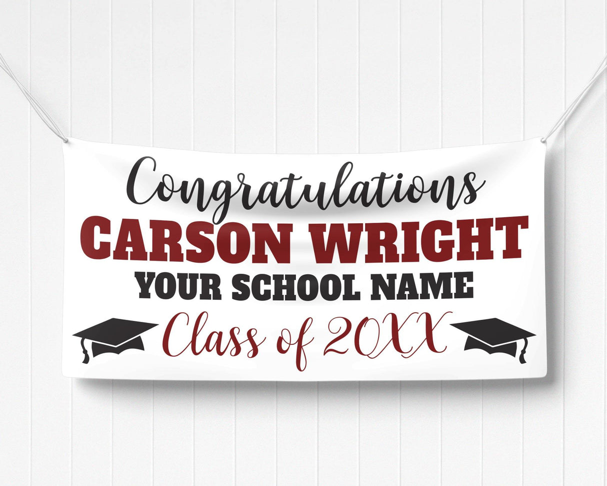 Bold Name Graduation Banner - goprintplus