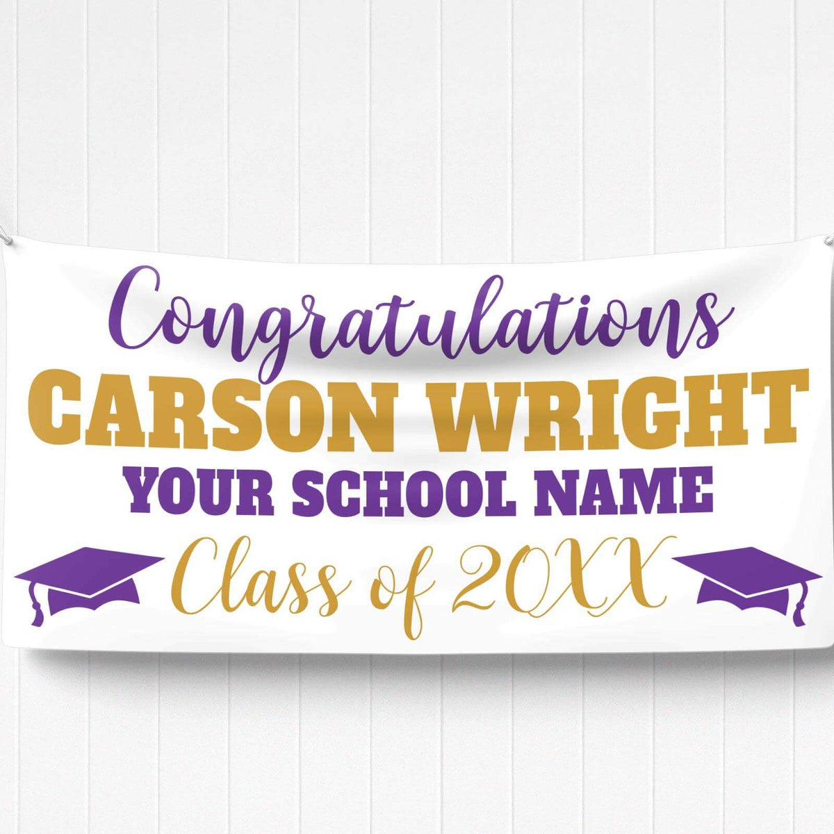 Personalized Graduation Banner – Bold Name Design, School & Year – Go ...