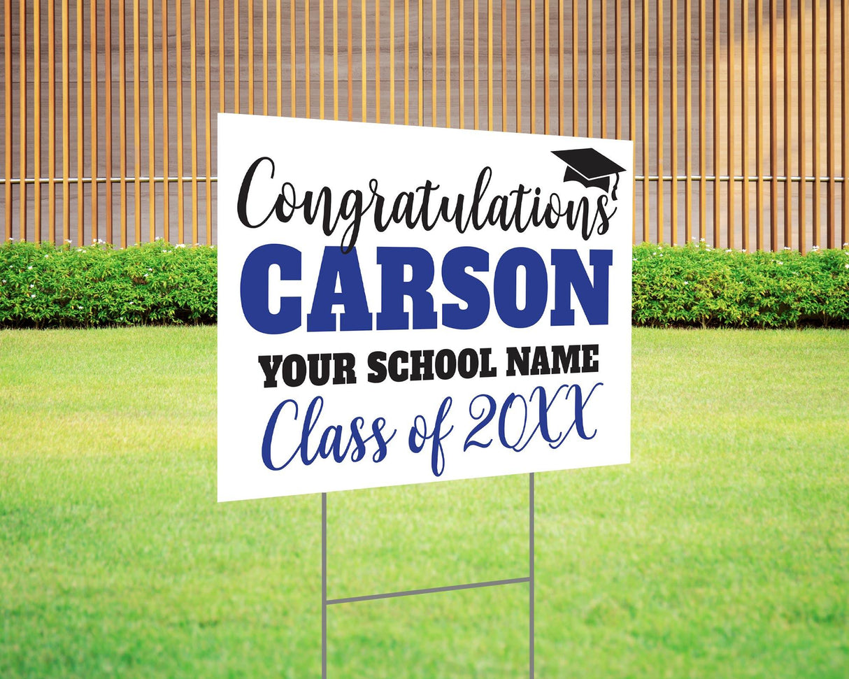 Bold Name Graduation Yard Sign - goprintplus