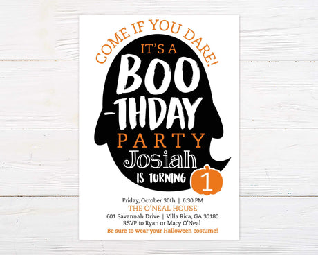 Boo Birthday Party Invitations - goprintplus