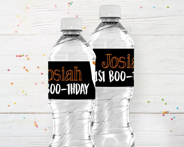 Boo Birthday Water Bottle Labels - goprintplus