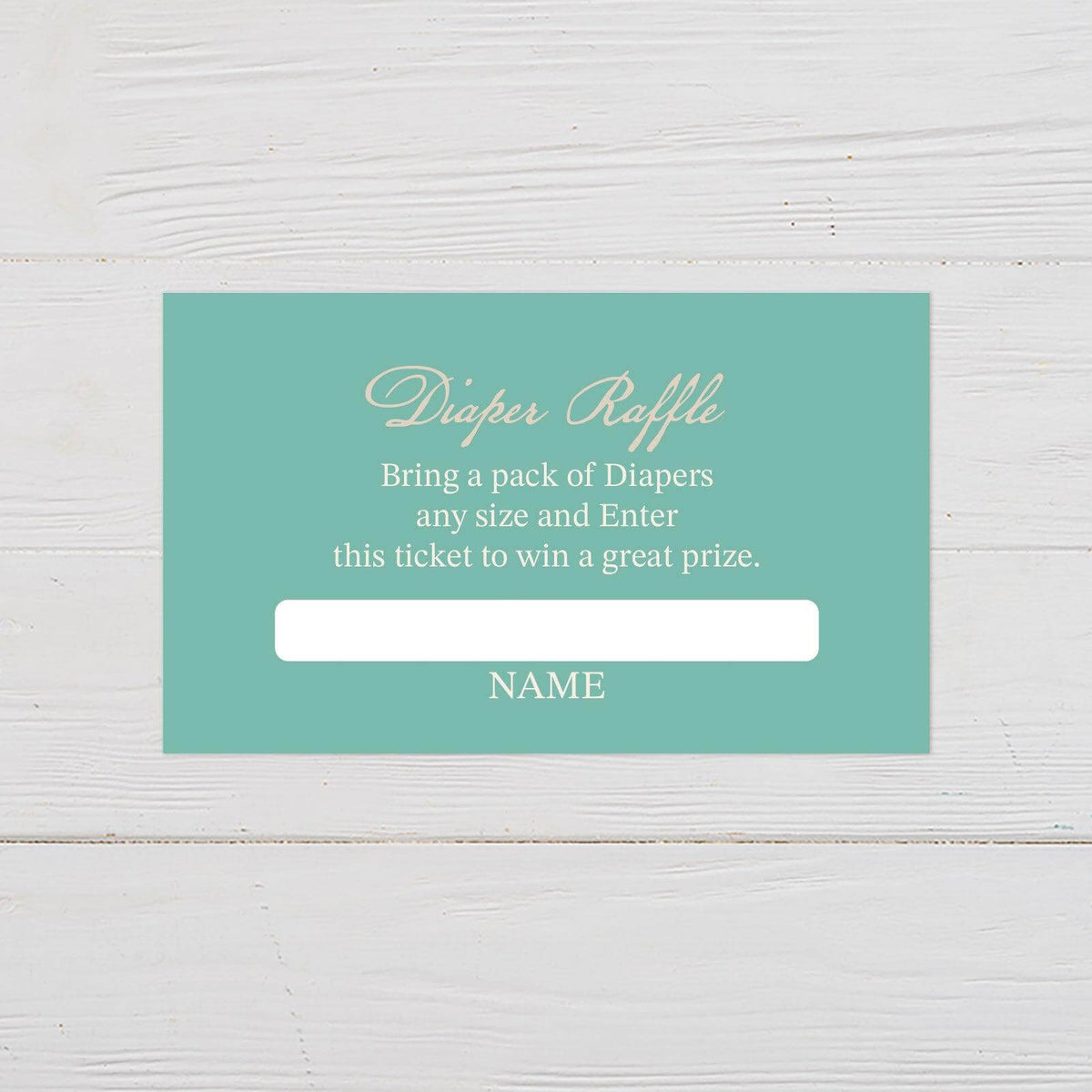Bookstack Diaper Raffle Ticket – Go Print Plus