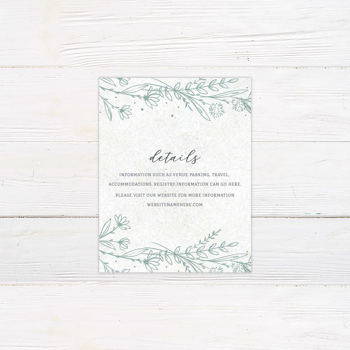 Botanical Accent Details Cards - goprintplus