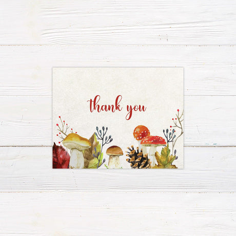 Botanical Mushroom Thank You Card - goprintplus