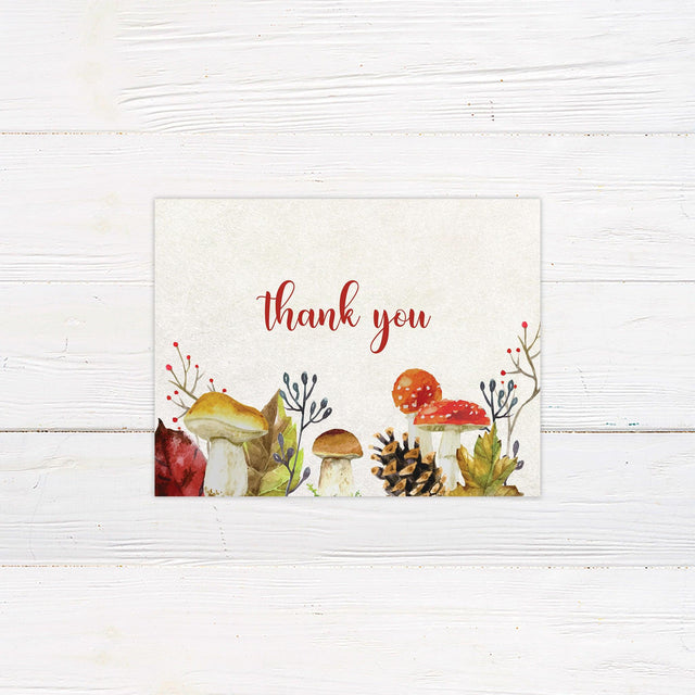 Botanical Mushroom Thank You Card - goprintplus