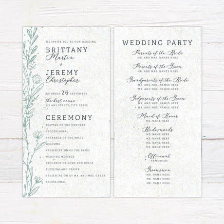 Botanical Accent Invitations - goprintplus