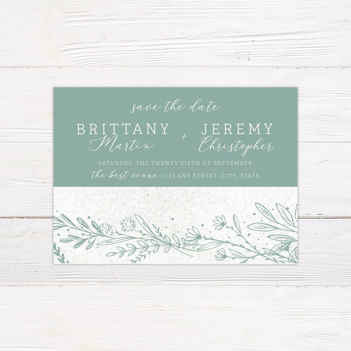 Botanical Accent Invitations - goprintplus