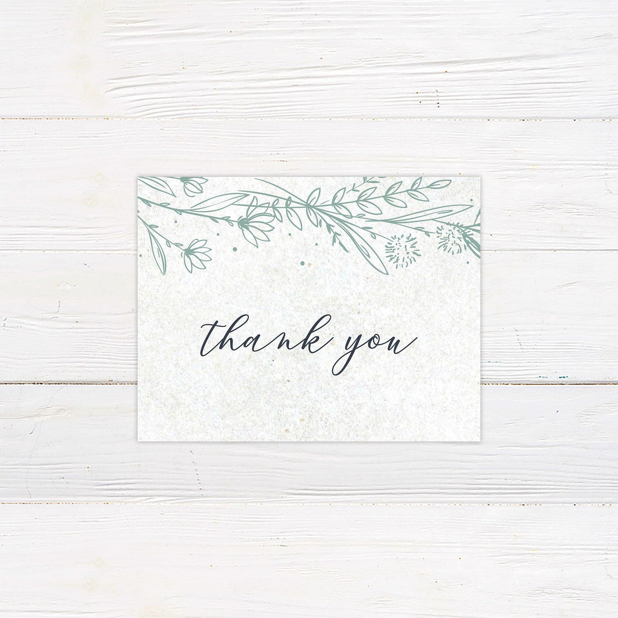 Botanical Accent Thank You Card - goprintplus