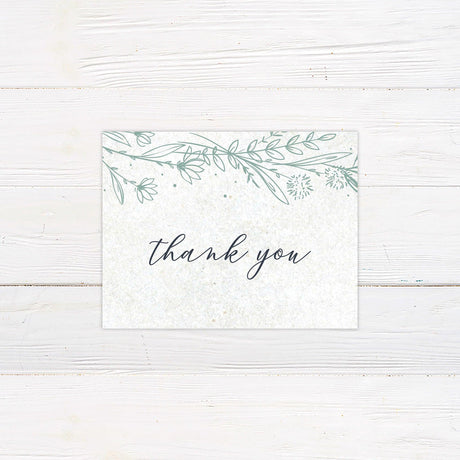 Botanical Accent Thank You Card - goprintplus