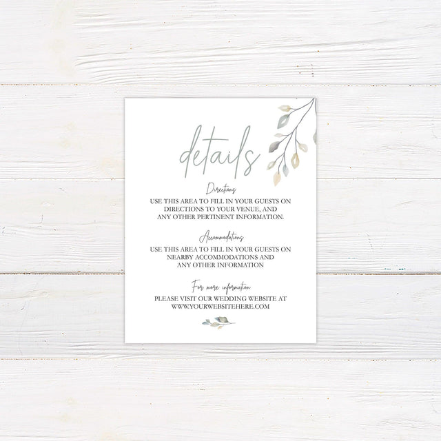 Botanical Vine Details Cards - goprintplus