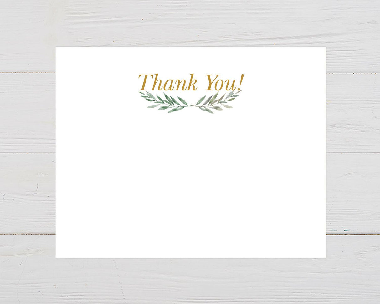 Botanical Leaf Thank You Card - goprintplus