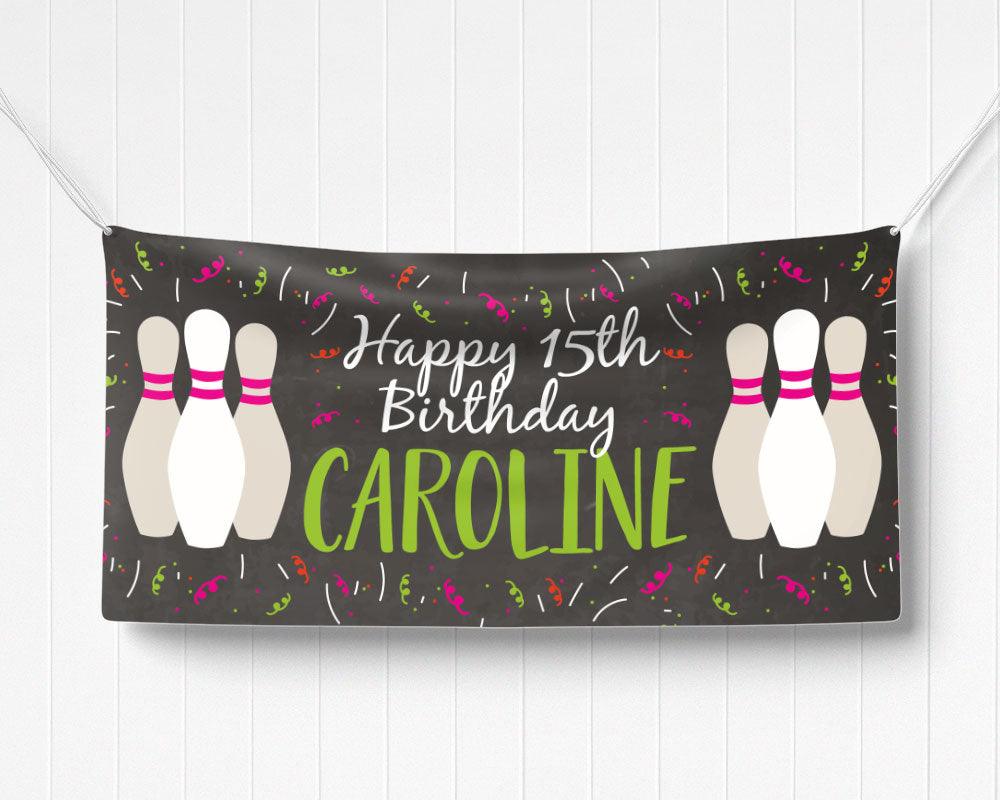 Bowling Birthday Banner - goprintplus