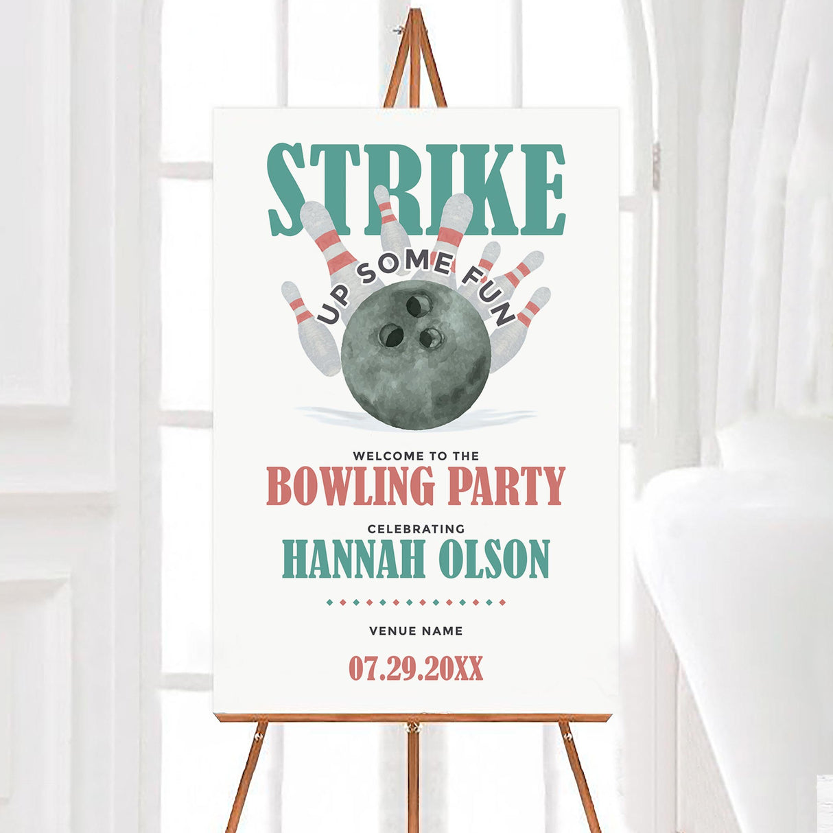 Bowling Party Sign