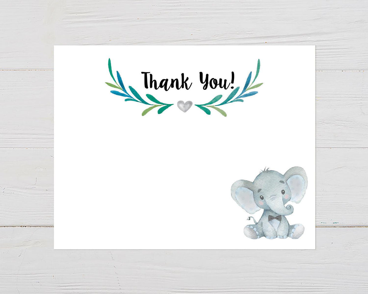 Boy Elephant Thank You Card - goprintplus