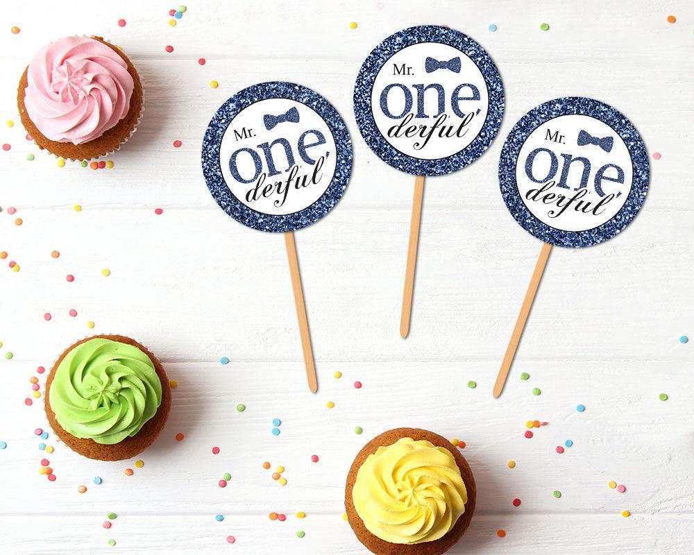 Boy's 1st Party Cupcake Topper - goprintplus