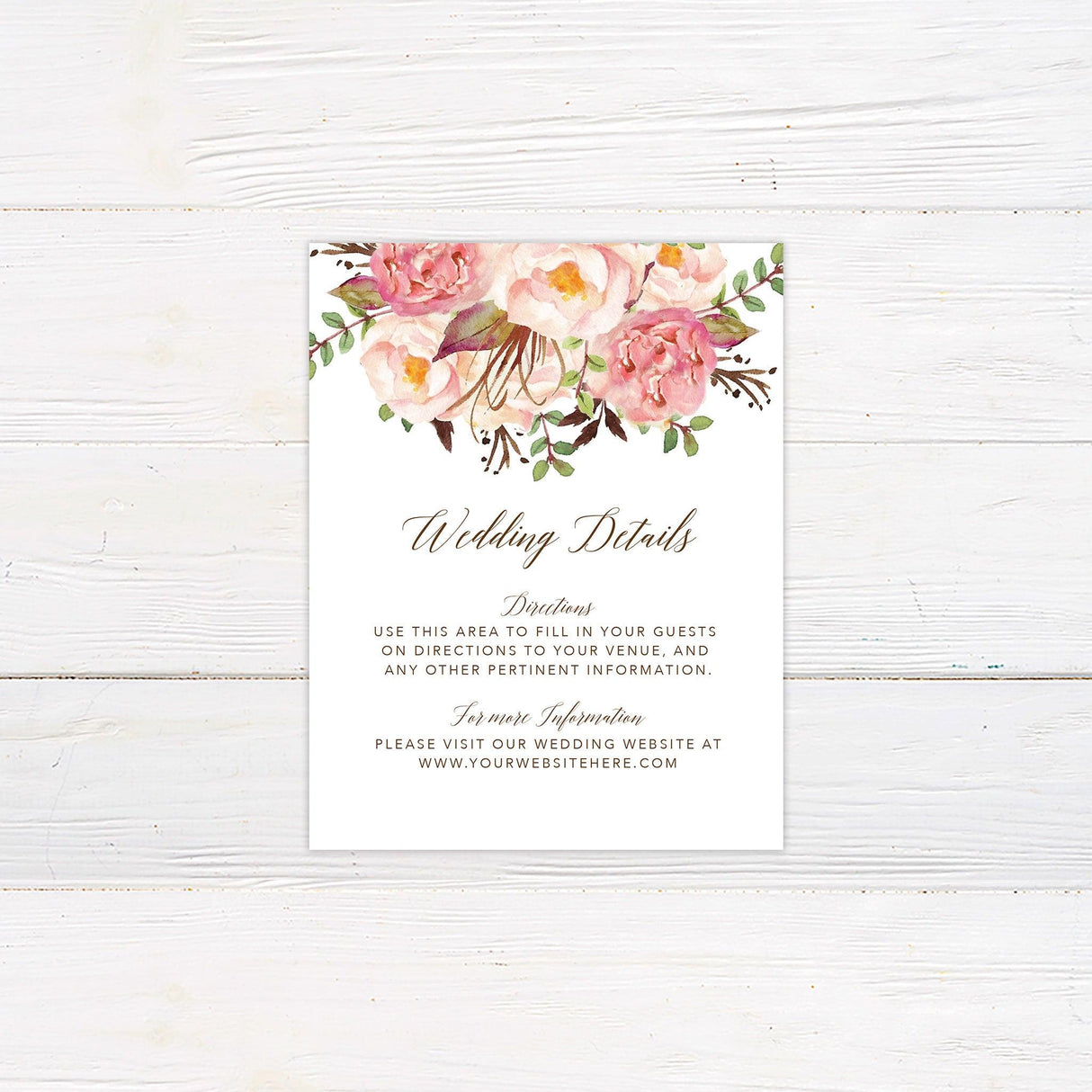 Bridal Bouquet Details Cards - goprintplus