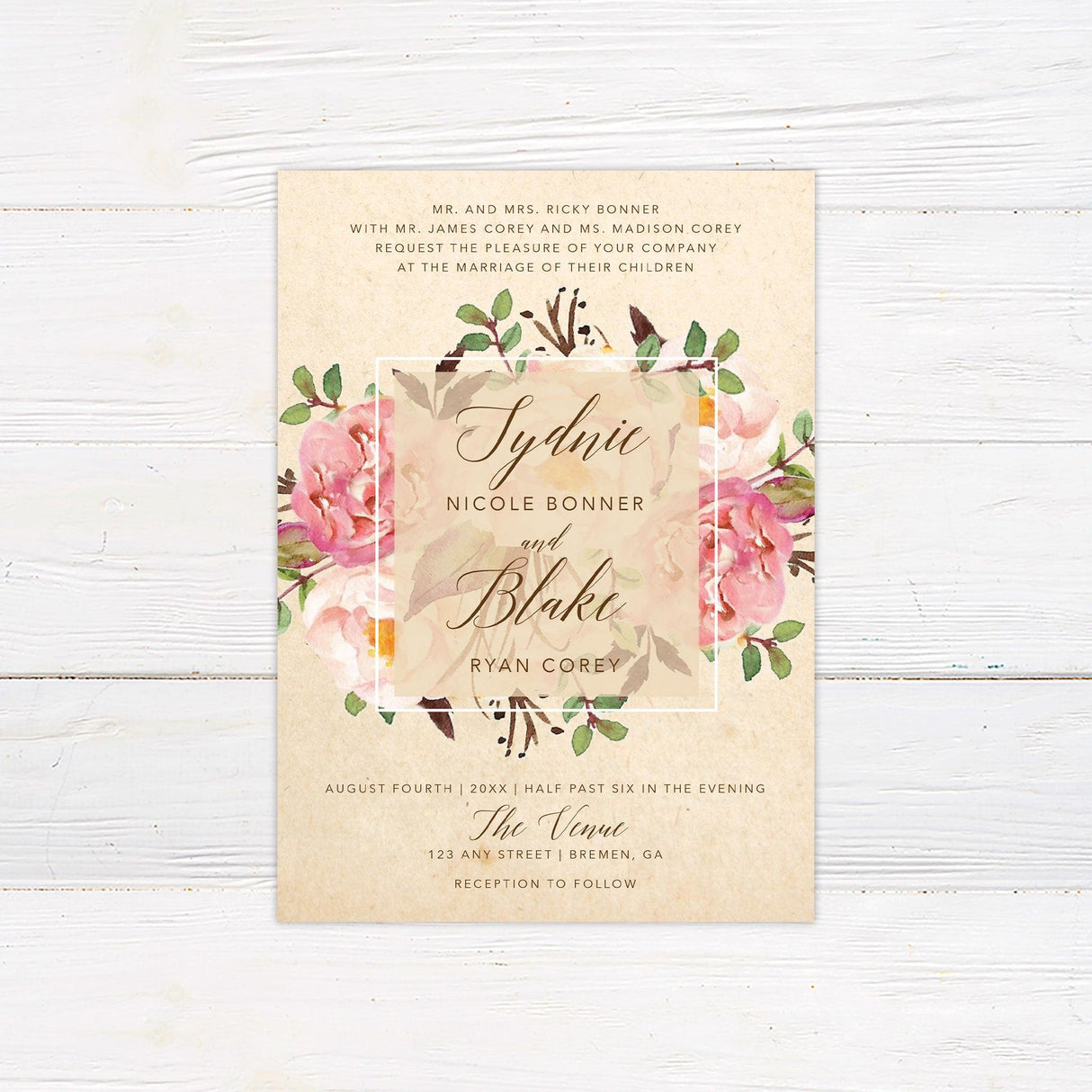 Bridal Bouquet Invitations - goprintplus