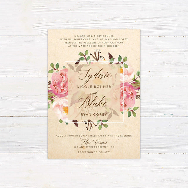 Bridal Bouquet Invitations - goprintplus