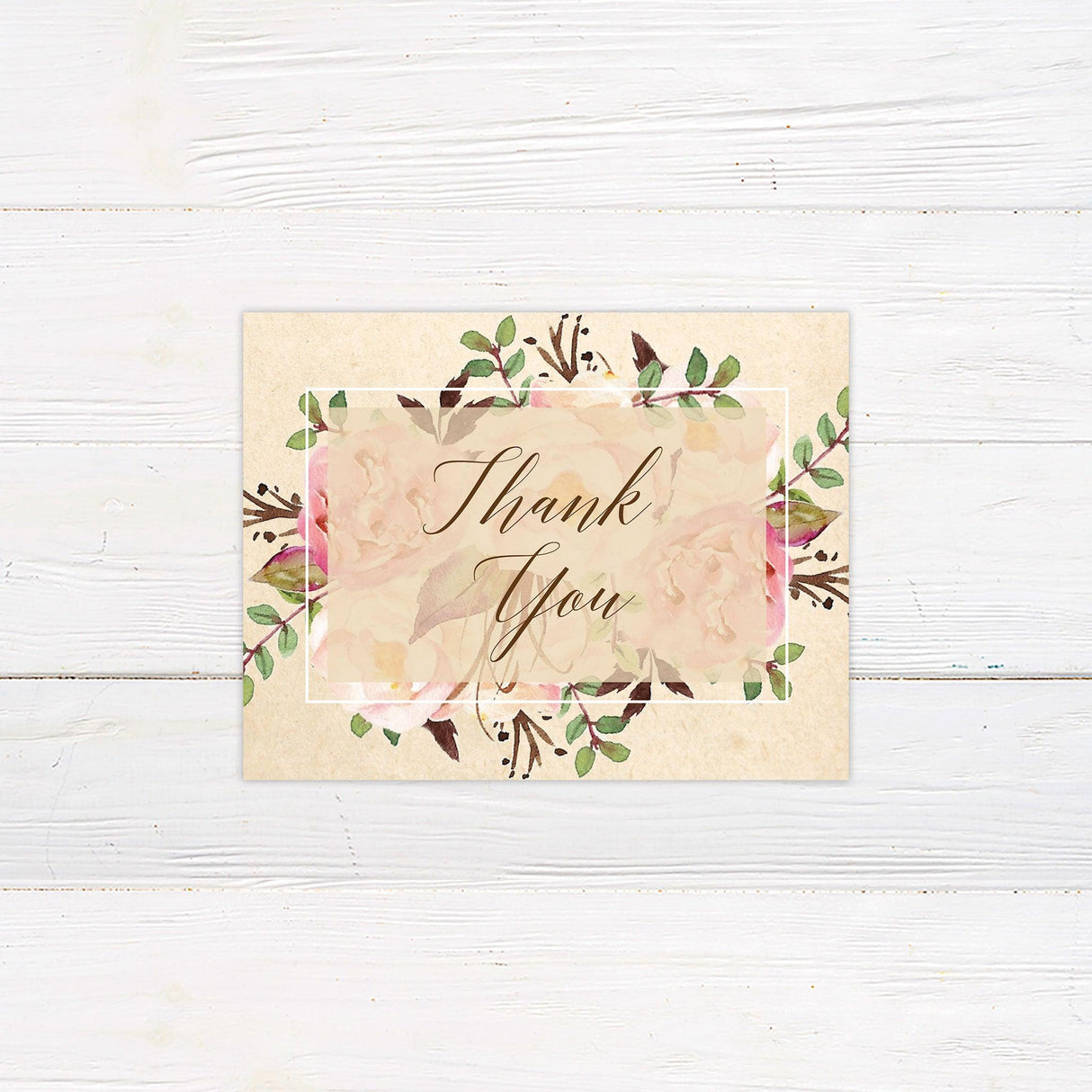 Bridal Bouquet Thank You Card - goprintplus