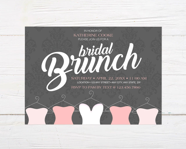 Bridal Dresses Shower Invitation - goprintplus