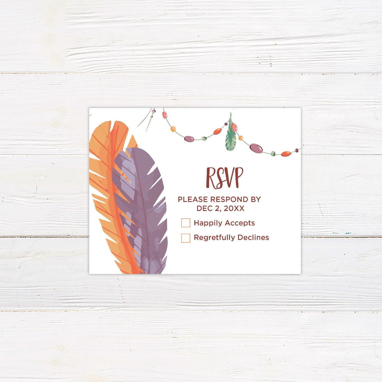 Bright Boho Invitations - goprintplus