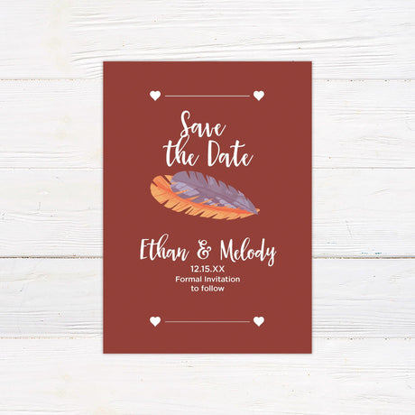 Bright Boho Save The Date - goprintplus