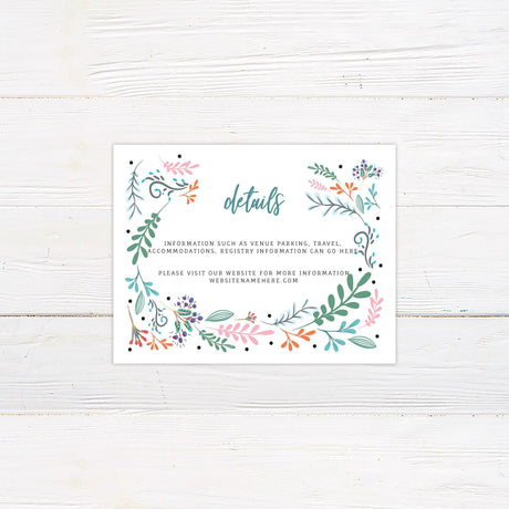 Bright Botanical Flowers Invitations - goprintplus