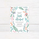 Bright Botanical Flowers Invitations - goprintplus