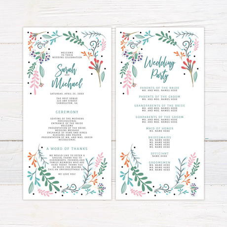 Bright Botanical Flowers Invitations - goprintplus